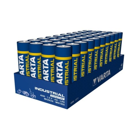 40x Bateria R-06 LR6 AA alkaliczne 1,5V Varta Industrial (folia4) 40x Bateria R-06 LR6 AA alkaliczne 1,5V Varta Industrial (folia4)