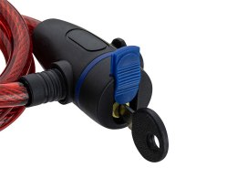 64-002# Blokada rowerowa 1m+2 kluczyki mix kolor