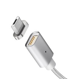 Kabel micro USB magnetyczny silver Maclean Energy MCE160 - Quick & Fast Charge