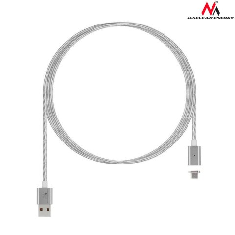 Kabel micro USB magnetyczny silver Maclean Energy MCE160 - Quick & Fast Charge Kabel micro USB magnetyczny silver Maclean Energy MCE160 - Quick & Fast Charge