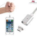 Kabel micro USB magnetyczny silver Maclean Energy MCE160 - Quick & Fast Charge