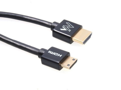 Przewód Maclean, HDMI-miniHDMI, ULTRA SLIM, v1.4, A-C, 0,5m, MCTV-710