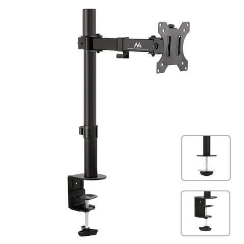 Uchwyt biurkowy do monitora LCD Maclean, pojedyncze ramię, VESA 75x75 oraz 100x100, 13-32", 8kg, MC-752 Uchwyt biurkowy do monitora LCD Maclean, pojedyncze ramię, VESA 75x75 oraz 100x100, 13-32", 8kg, MC-752