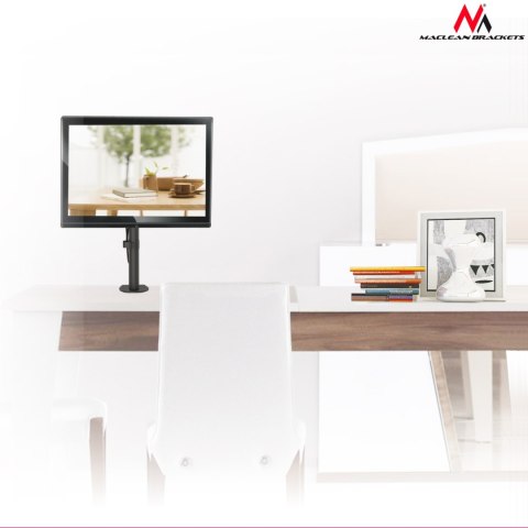 Uchwyt biurkowy do monitora LCD Maclean, pojedyncze ramię, VESA 75x75 oraz 100x100, 13-32", 8kg, MC-752 Uchwyt biurkowy do monitora LCD Maclean, pojedyncze ramię, VESA 75x75 oraz 100x100, 13-32", 8kg, MC-752