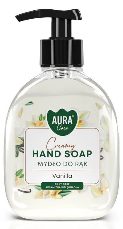 AURA Care Mydło Do Rąk Kremowe Wanilia 300 ml Z Dozownikiem AHS-001-003 AURA Care Mydło Do Rąk Kremowe Wanilia 300 ml Z Dozownikiem AHS-001-003