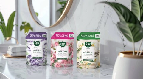 AURA Care Mydło Do Rąk Nawilżające Róża 1000 ml Uzupełniające AHS-002-001 AURA Care Mydło Do Rąk Nawilżające Róża 1000 ml Uzupełniające AHS-002-001