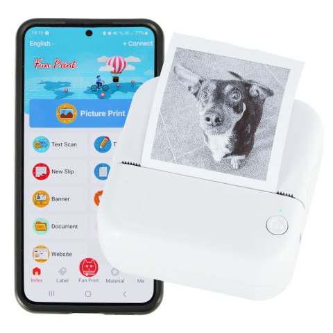DRUKARKA MINI TERMICZNA DO ZDJĘĆ NOTATEK KIESZONKOWA BLUETOOTH DRUKARKA MINI TERMICZNA DO ZDJĘĆ NOTATEK KIESZONKOWA BLUETOOTH