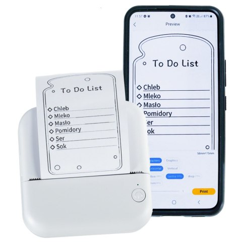 DRUKARKA MINI TERMICZNA DO ZDJĘĆ NOTATEK KIESZONKOWA BLUETOOTH DRUKARKA MINI TERMICZNA DO ZDJĘĆ NOTATEK KIESZONKOWA BLUETOOTH
