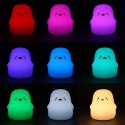LAMPKA NOCNA DLA DZIECI SILIKONOWA DOTYKOWA MIĘKKA LED BIAŁA RGB PINGWINEK