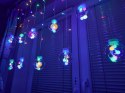 LAMPKI LED KURTYNA KULE ŚWIĄTECZNE CHOINKOWE 3M 108LED MULTIKOLOR