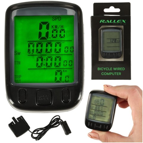 LICZNIK ROWEROWY RALLEX WODOODPORNY PRZEWODOWY PRĘDKOŚCIOMIERZ 25W1 LCD LICZNIK ROWEROWY RALLEX WODOODPORNY PRZEWODOWY PRĘDKOŚCIOMIERZ 25W1 LCD