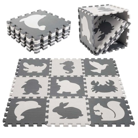 MATA EDUKACYJNA PIANKOWA PUZZLE CZARNY 85 X 85 CM 9 ELEMENTÓW MATA EDUKACYJNA PIANKOWA PUZZLE CZARNY 85 X 85 CM 9 ELEMENTÓW