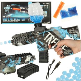 PISTOLET NA KULKI ŻELOWE WODNE KARABIN NIEBIESKI ZASILANIE BATERYJNE USB 550SZT. 7-8MM