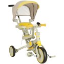 ROWEREK TRÓJKOŁOWY TRIKE FIX V4 ŻÓŁTO-SZARY Z DASZKIEM