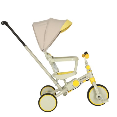 ROWEREK TRÓJKOŁOWY TRIKE FIX V4 ŻÓŁTO-SZARY Z DASZKIEM ROWEREK TRÓJKOŁOWY TRIKE FIX V4 ŻÓŁTO-SZARY Z DASZKIEM