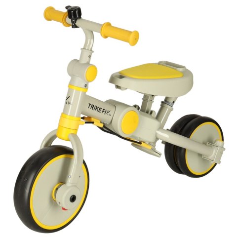 ROWEREK TRÓJKOŁOWY TRIKE FIX V4 ŻÓŁTO-SZARY Z DASZKIEM ROWEREK TRÓJKOŁOWY TRIKE FIX V4 ŻÓŁTO-SZARY Z DASZKIEM