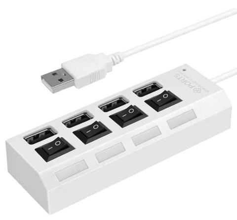 AK228C Hub 4xusb aktywny biały AK228C Hub 4xusb aktywny biały