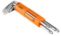 KLUCZE TORx DŁUGIE T10-T50, ZESTAW 8 SZT.