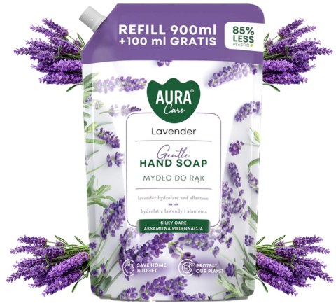 AURA Care Mydło Do Rąk Delikatne Lawenda 1000 ml Uzupełniające AHS-002-002 AURA Care Mydło Do Rąk Delikatne Lawenda 1000 ml Uzupełniające AHS-002-002