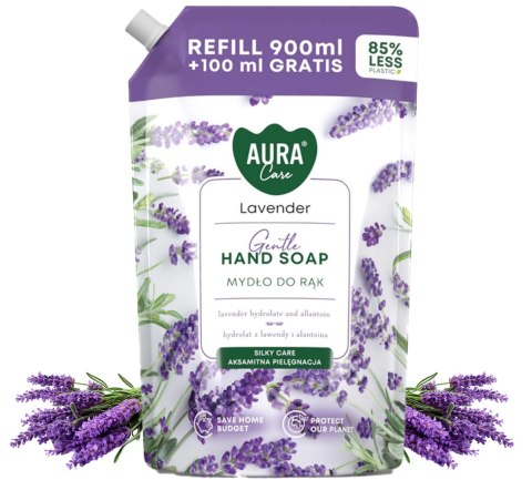 AURA Care Mydło Do Rąk Delikatne Lawenda 1000 ml Uzupełniające AHS-002-002 AURA Care Mydło Do Rąk Delikatne Lawenda 1000 ml Uzupełniające AHS-002-002