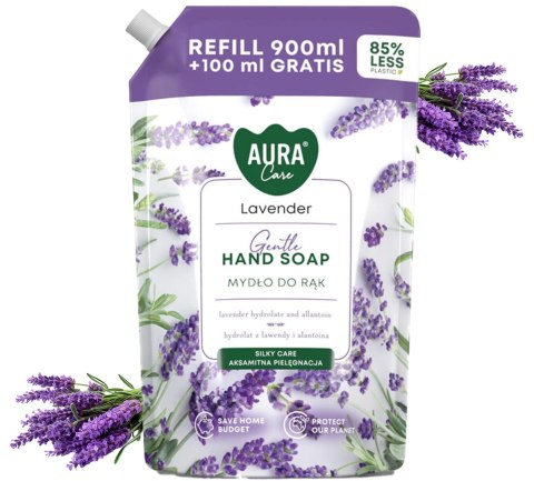 AURA Care Mydło Do Rąk Delikatne Lawenda 1000 ml Uzupełniające AHS-002-002 AURA Care Mydło Do Rąk Delikatne Lawenda 1000 ml Uzupełniające AHS-002-002