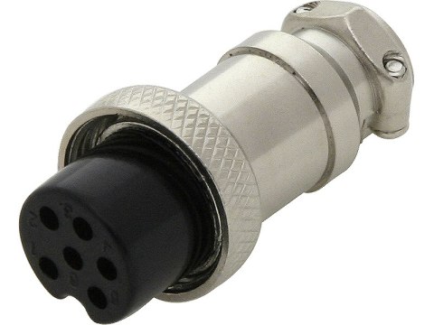 20-095# Wtyk cb mikrofonowy 6pin na kabel 20-095# Wtyk cb mikrofonowy 6pin na kabel