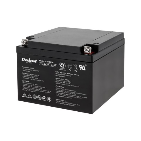Akumulator żelowy Rebel 12V 24Ah Akumulator żelowy Rebel 12V 24Ah