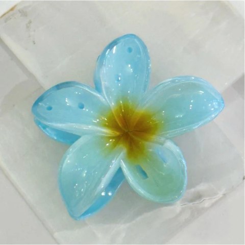 Spinka do włosów klamra XL kwiat niebieski ombre 7,5x8cm SP285 Spinka do włosów klamra XL kwiat niebieski ombre 7,5x8cm SP285