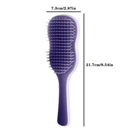 Szczotka do włosów, do rozczesywania, suszenia, masażu fioletowa 22cm SCZ19