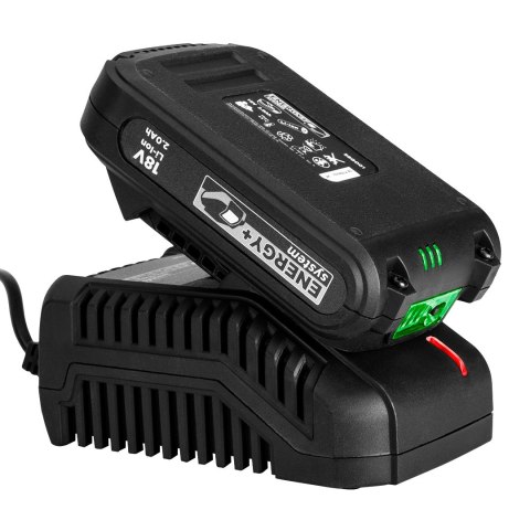 Wiertarko-wkrętarka akumulatorowa Energy+ 18V, Li-Ion, uchwyt 10 mm, aku 2Ah, ład, karton Wiertarko-wkrętarka akumulatorowa Energy+ 18V, Li-Ion, uchwyt 10 mm, aku 2Ah, ład, karton