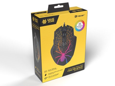 Mysz TRACER GAMEZONE Black Widow USB Mysz TRACER GAMEZONE Black Widow USB