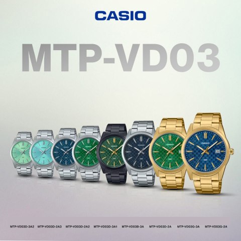 ZEGAREK MĘSKI CASIO TIFFANY BLUE MTP-VD03D-2A3 + BOX ZEGAREK MĘSKI CASIO TIFFANY BLUE MTP-VD03D-2A3 + BOX
