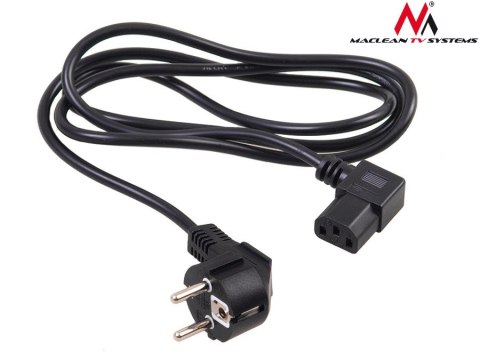 Kabel zasilający Maclean, Kątowy, 3 pin, Wtyk EU, 5m, MCTV-804 Kabel zasilający Maclean, Kątowy, 3 pin, Wtyk EU, 5m, MCTV-804