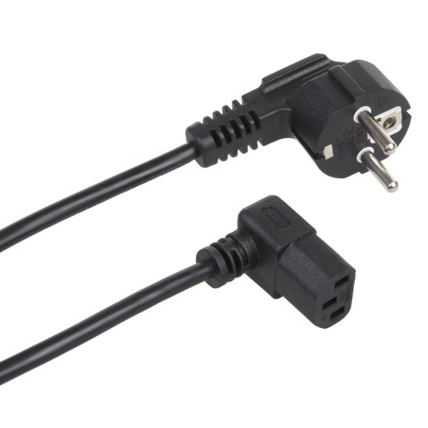 Kabel zasilający Maclean, kątowy, 3 pin, wtyk EU, 1.5m, MCTV-851 Kabel zasilający Maclean, kątowy, 3 pin, wtyk EU, 1.5m, MCTV-851