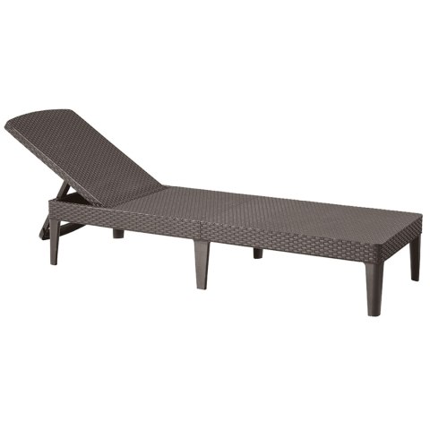 Leżak ogrodowy regulowany Jaipur Sun Lounger brązowy Leżak ogrodowy regulowany Jaipur Sun Lounger brązowy