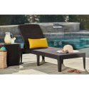 Leżak ogrodowy regulowany Jaipur Sun Lounger brązowy