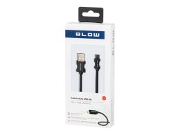 66-146# Przyłącze usb a - micro b 1,5m plecionka czarny blister