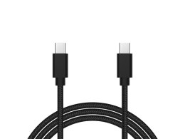 66-156# Przyłącze usb-c - usb-c 2.0 1,5m czarne plecionka