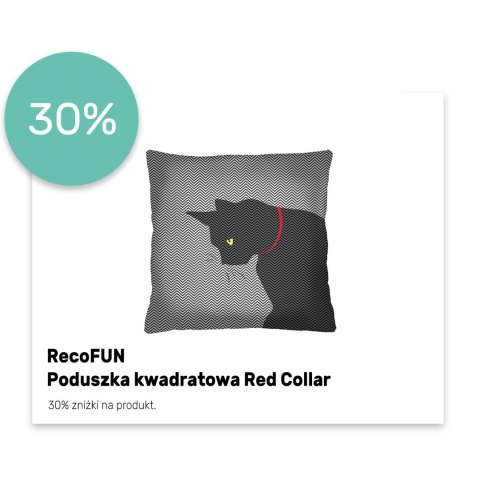 Poduszka kwadratowa Red Collar Poduszka kwadratowa Red Collar