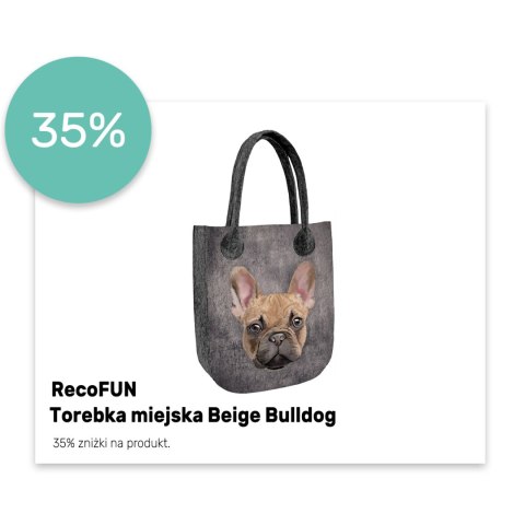 Torebka miejska Beige Bulldog Torebka miejska Beige Bulldog