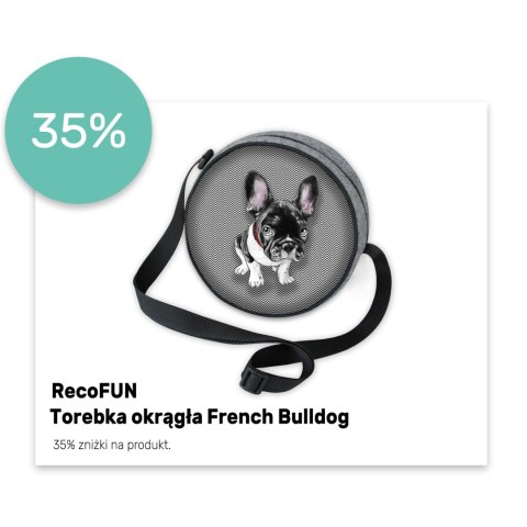 Torebka okrągła French Bulldog Torebka okrągła French Bulldog