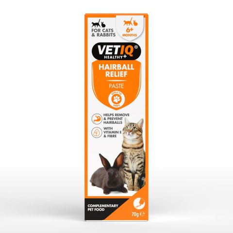 VetIQ Hairball Relief Pasta na kule włosowe 70g VetIQ Hairball Relief Pasta na kule włosowe 70g