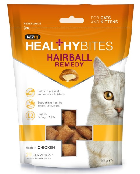 Vetiq Przysmaki dla kotów i kociąt Kule włosowe Healthy Bites Hairball Remedy For Cats & Kitten 65g Vetiq Przysmaki dla kotów i kociąt Kule włosowe Healthy Bites Hairball Remedy For Cats & Kitten 65g