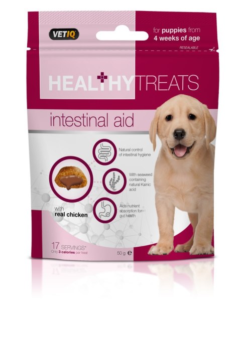 Vetiq Przysmaki dla szczeniąt wsparcie układu pokarmowego Healthy Treats Intestinal Aid For Puppies 50g Vetiq Przysmaki dla szczeniąt wsparcie układu pokarmowego Healthy Treats Intestinal Aid For Puppies 50g
