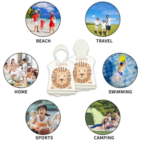 RĘCZNIK PLAŻOWY Peleryna dziecięca HAPPY BEAR 60 x 60cm PEL02WZ1