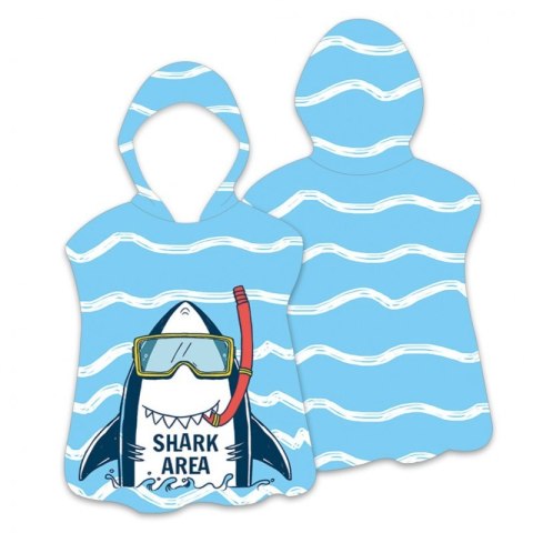 RĘCZNIK PLAŻOWY Peleryna dziecięca SHARK AREA 60 x 60cm PEL02WZ3