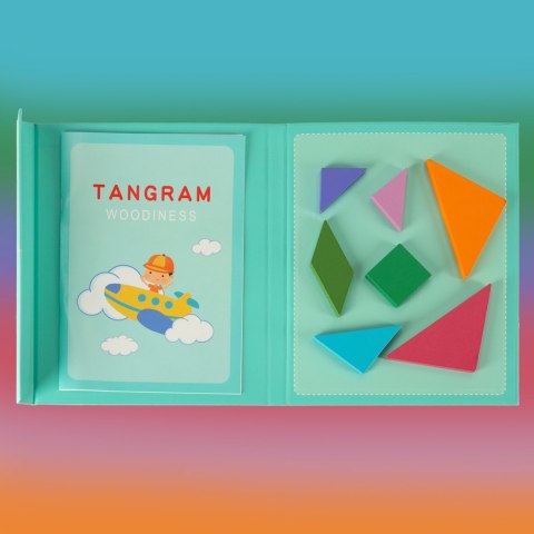 TANGRAM KSIĄŻECZKA MAGNETYCZNA UKŁADANKA MONTESSORI KLOCKI GRA LOGICZNA 3D TANGRAM KSIĄŻECZKA MAGNETYCZNA UKŁADANKA MONTESSORI KLOCKI GRA LOGICZNA 3D
