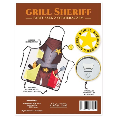 GRILL SHERIFF FARTUSZEK I OTWIERAĆZ DLA MĘŻĆZYZNY GRILL SHERIFF FARTUSZEK I OTWIERAĆZ DLA MĘŻĆZYZNY