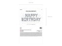 BALON FOLIOWY DEKORACJA URODZINOWA HAPPY BIRTHDAY SREBRNA 340CM X 35CM