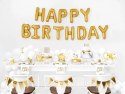 BALON FOLIOWY DEKORACJA URODZINOWA HAPPY BIRTHDAY ZŁOTA 340CM X 35CM